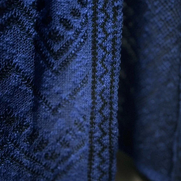 Royal Blue and Black Cardigan Size M - Picture 6 of 7